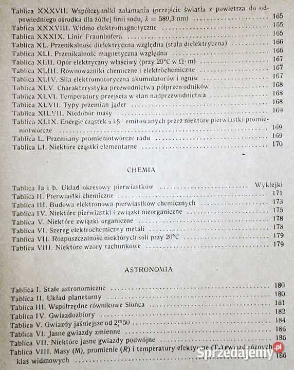 Tablice matematyczne fizyczne chemiczne twarda lubelskie Chełm
