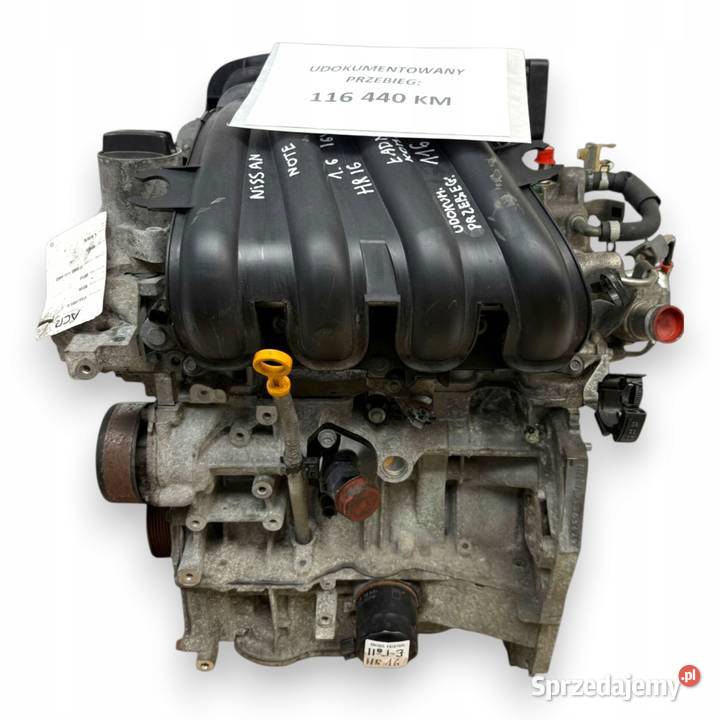 SILNIK HR16 Nissan Juke Note 16 16V 4 wtryski osobowe Chełm
