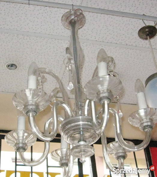 100 letni żyrandol kryształowy Oryginał Poznań