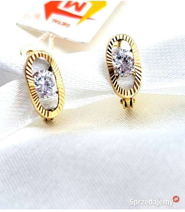 Kolczyki Złote pr585 zapięcie angielskie Z117 Poznań sprzedam