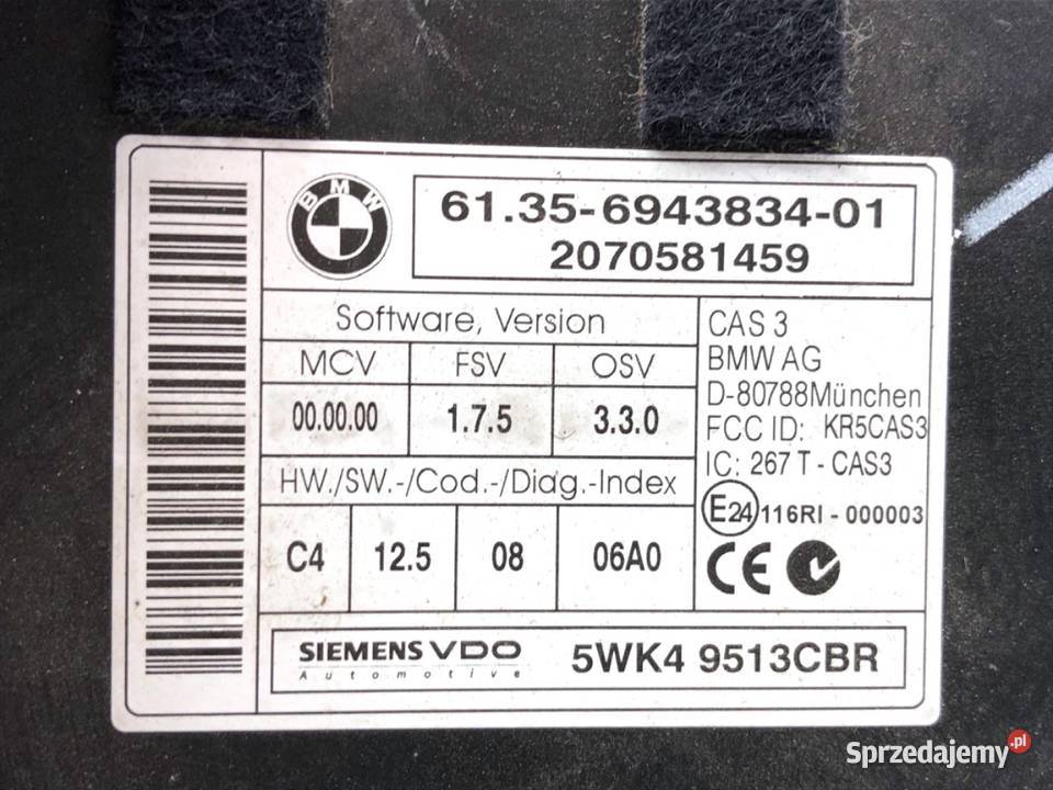 MODUŁ KOMFORTU MINI R56 6943834 Hatchback 0514 podkarpackie