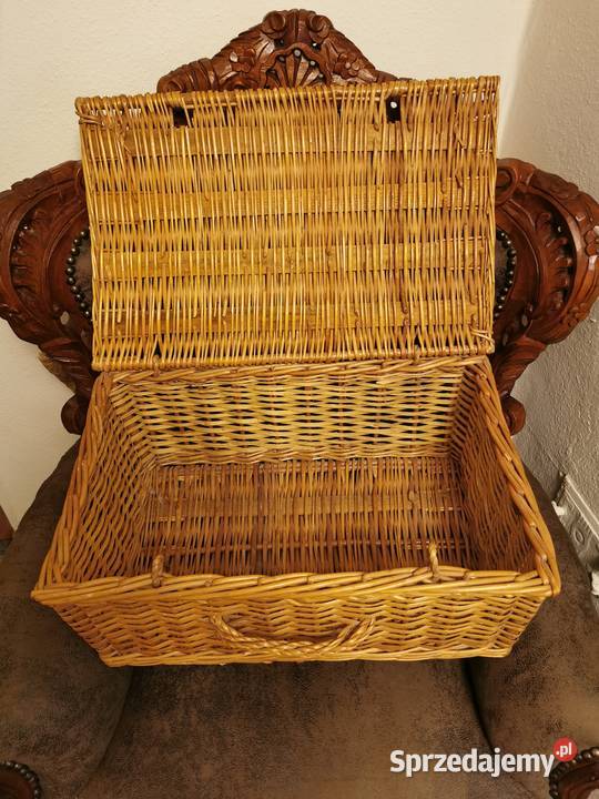 Kosz skrzynka Ratan wiklina ładny stylowy inny kolor Łódź sprzedam