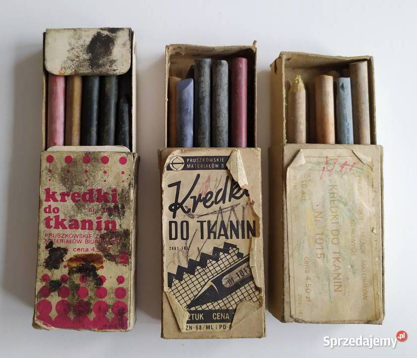 KREDKI DO ODZIEŻY ZABAWKA Z PRLu VINTAGE Pozostałe Łódź