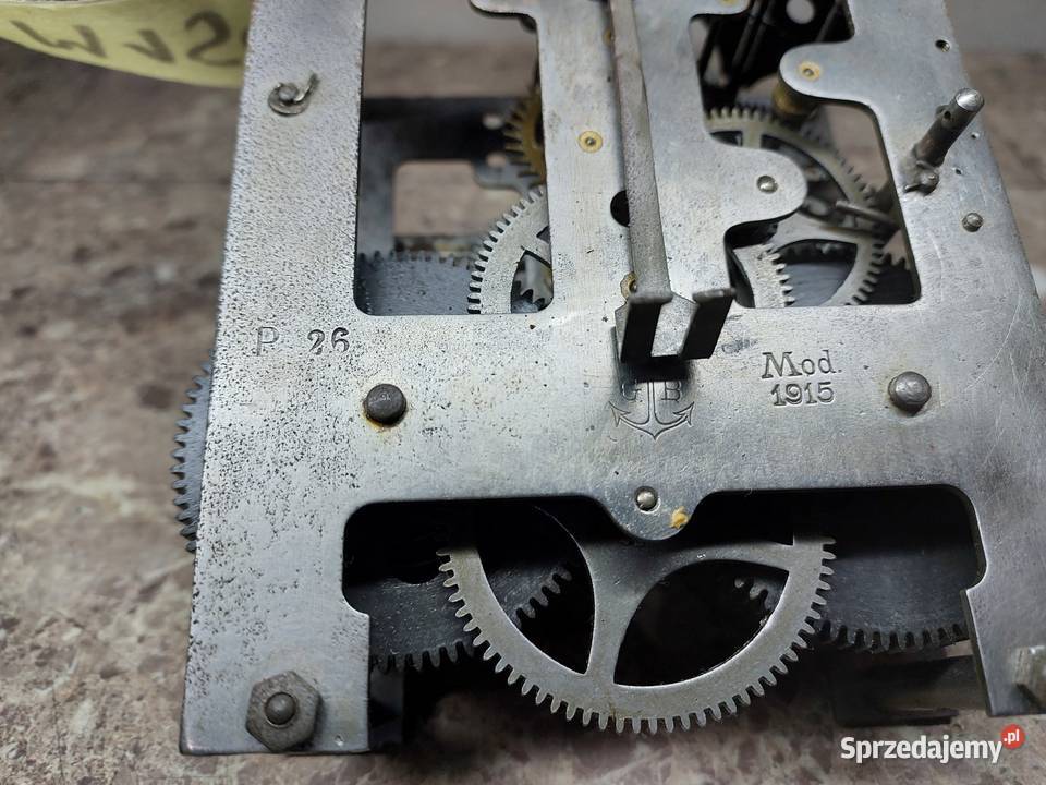 M154 Mechanizm starego zegara ściennego Gustav Tczew sprzedam