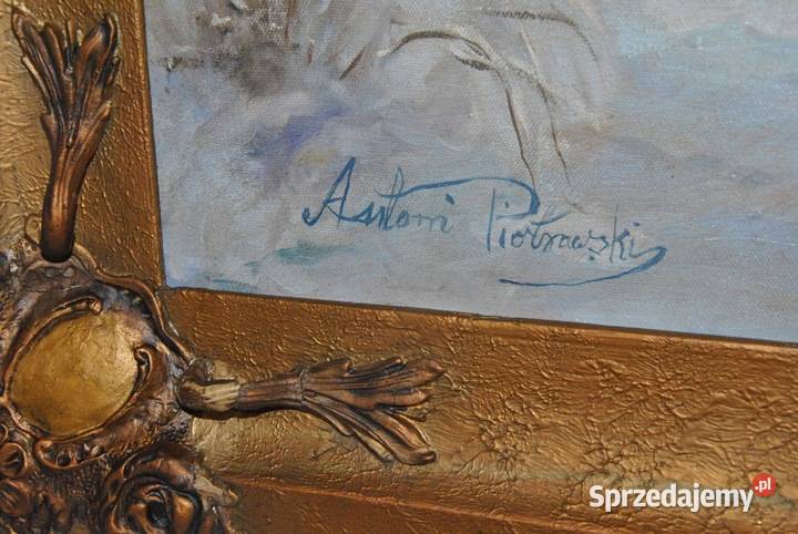 Antoni Piotrowski Zimowa Scena Rodzajowa Polski Kraków