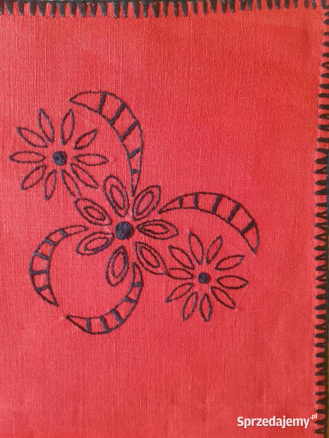 Bieżnik z wyhaftowanym motywem kwiatowym Kielce