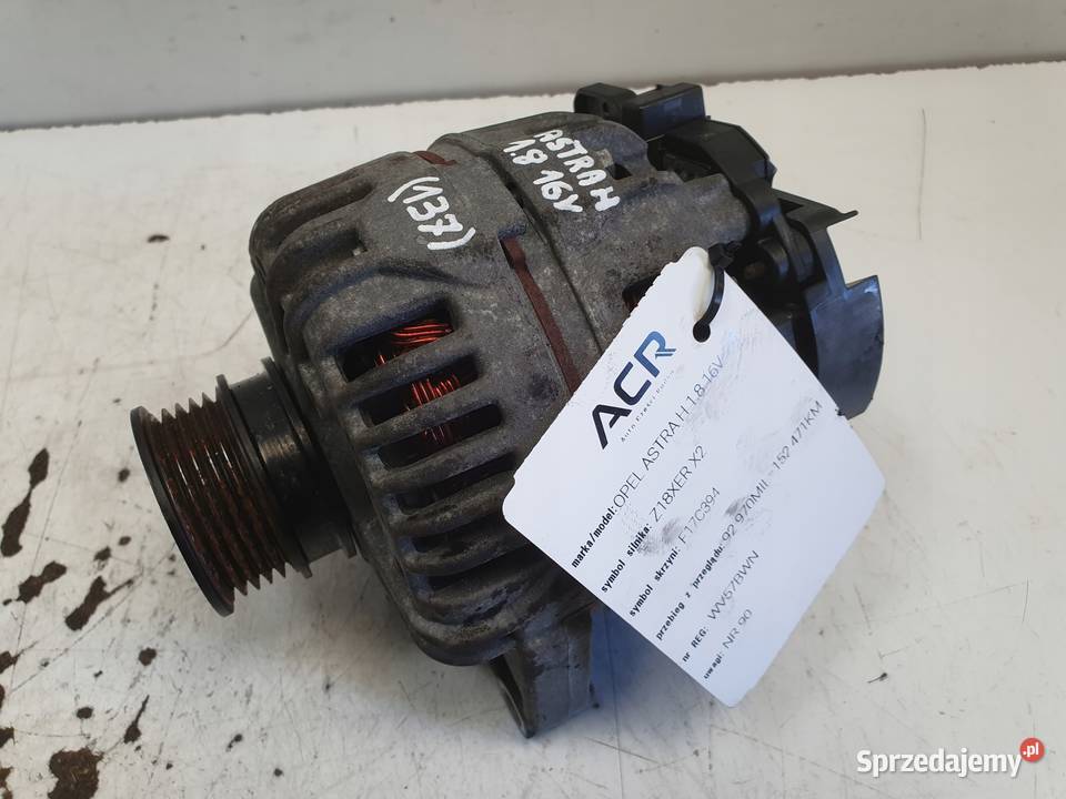 ALTERNATOR Opel Astra III H 18 16V 100A bosch osobowe Układ elektryczny silnika lubelskie Rudka