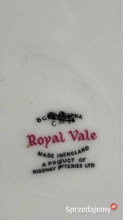 Talerzyk deserowy Royal Vale Made in England pomorskie Gdańsk