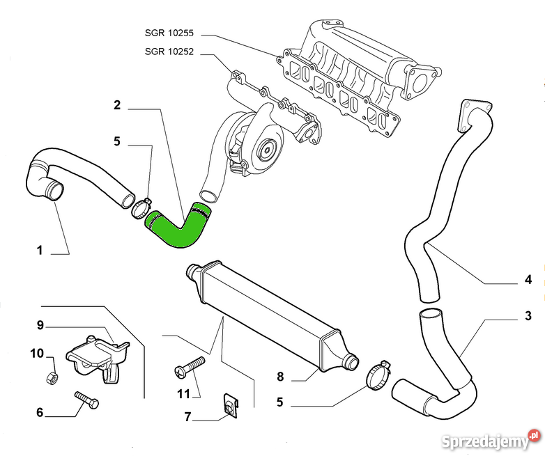 FIAT GRANDE PUNTO 19 JTD 51838615 51825574 Części Bielsko-Biała sprzedam