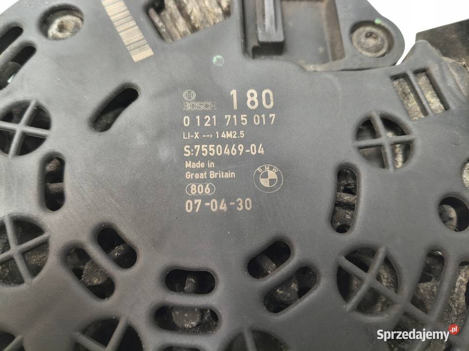 ALTERNATOR BMW E87 E90 20 i bosch 0121715017 osobowe Chełm