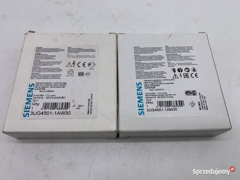 Siemens 3UG45011AW30 Przekaźnik kontroli poziomu Pozostałe Warszawa