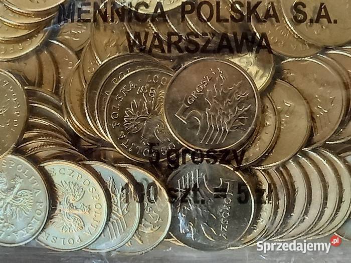 Woreczek menniczy 5 groszy 2007 r Koszalin
