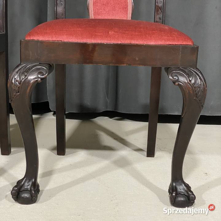 Para krzeseł w stylu Chippendale Gryfice