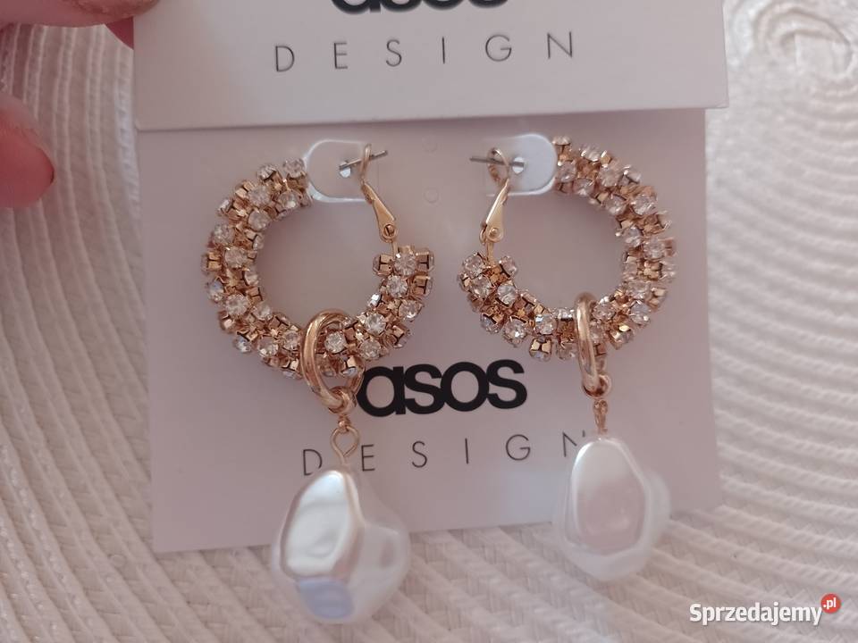 ASOS Bogato zdobione kolczyki wieczorowe z Kraków sprzedam