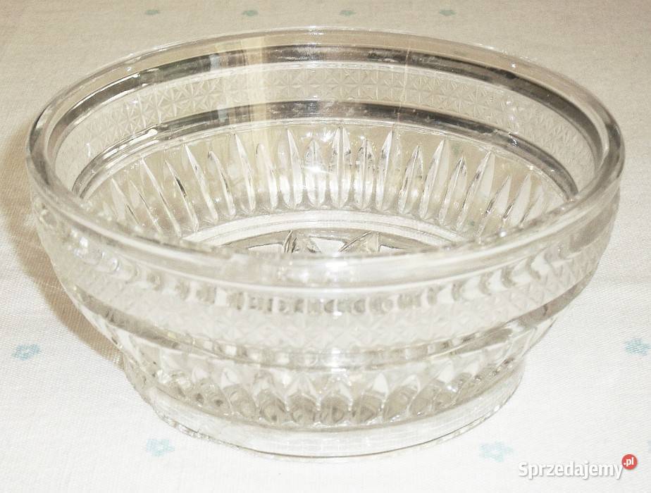 Miseczka szklana bezbarwna szkło prasowane Gliwice