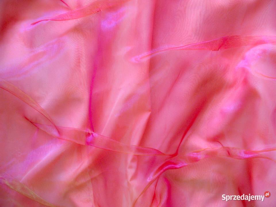 Spódnica Kolor malinowy szyfon i satyna 34 XS Bez wzoru mazowieckie Siedlce