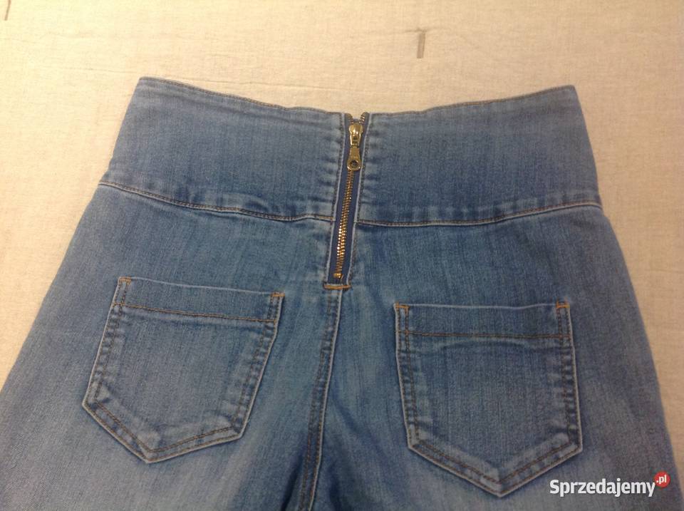 Spodnie Jeans Damskie PIECES r M ZIP z tyłu Rozmiar 38(M)