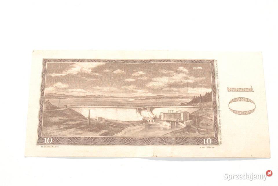 Stary banknot 10 koron Czechosłowacja 1960 antyk Cieszyn