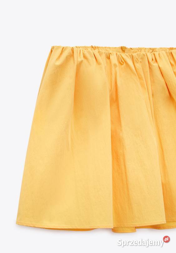 ZARA ŻÓŁTY TOP TOPIK TUBA Z ODKRYTYMI RAMIONAMI Kalisz