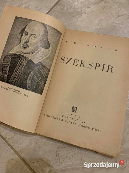 Szekspir M Morozow książka z 1950 r HIT Antykwariat Jasło