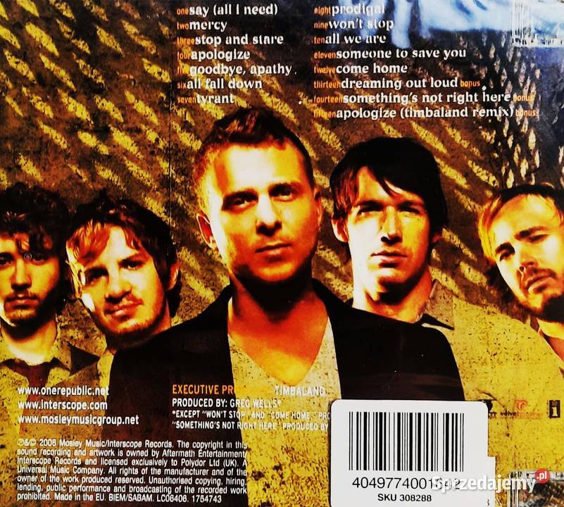 Album CD ONE REPUBLIC Album Dreaming Out Loud l sprzedam