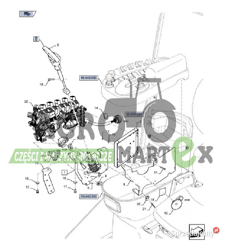 84289213 DŹWIGNIA JOYSTICK CNH Wichrów