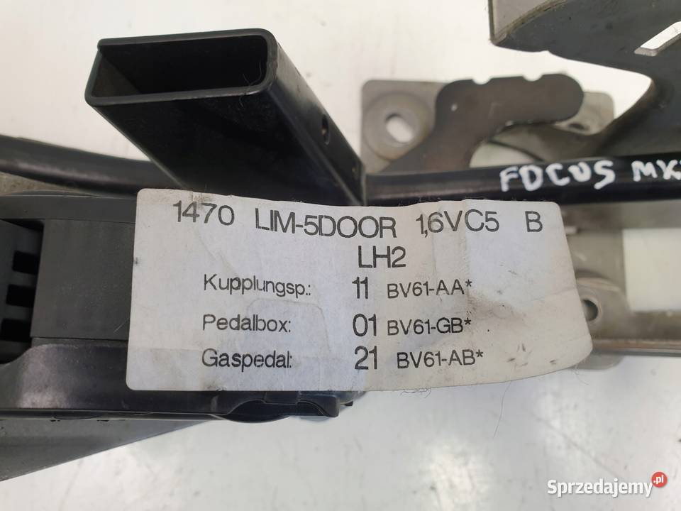 Ford Focus MK3 16 16V PEDAŁ GAZU Potencjometr Pozostałe lubelskie Rudka