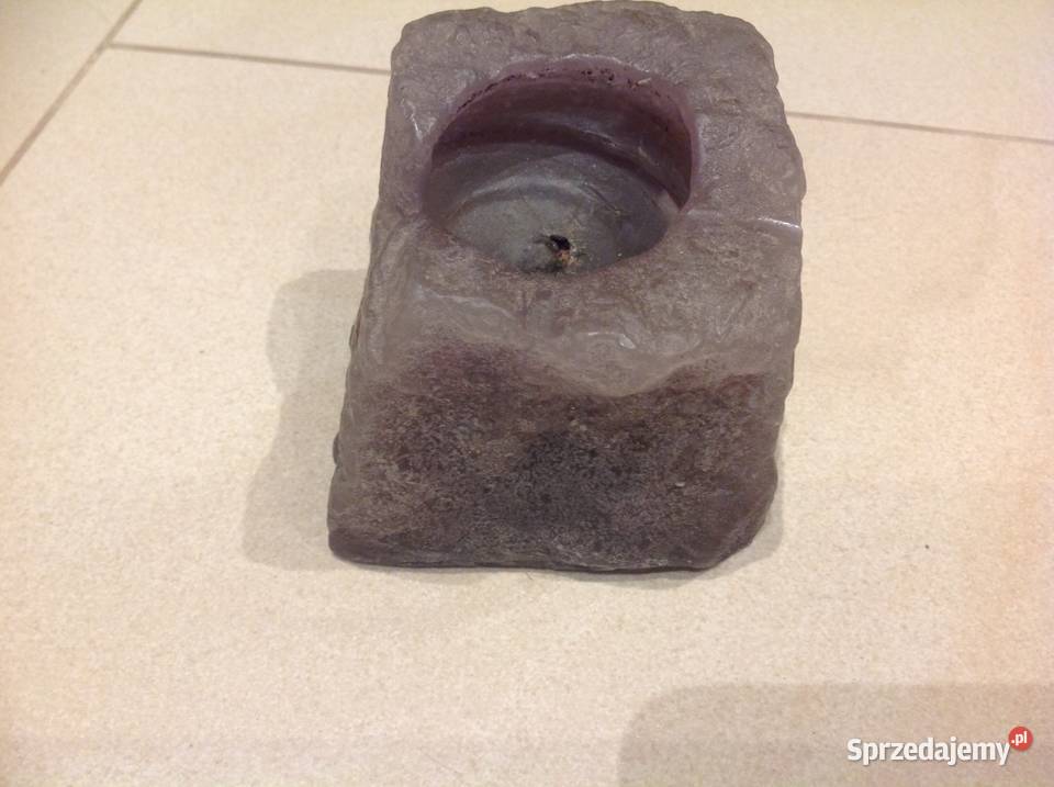 Szara Świeca Dekoracyjna Vintage szary