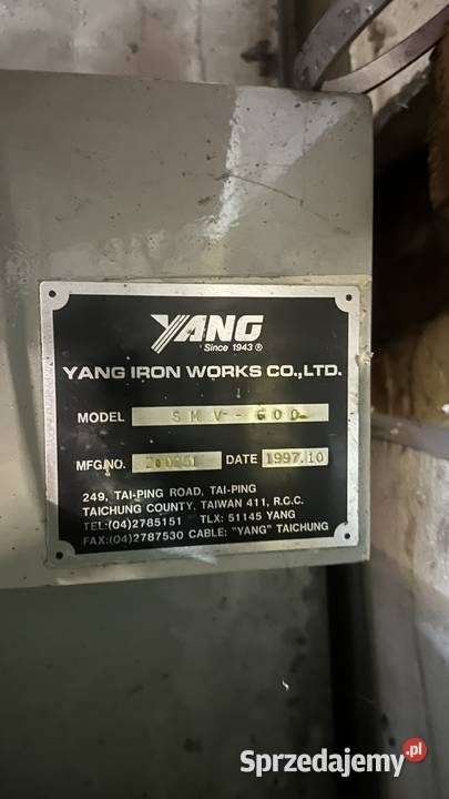 Frezarka CNC Yangsmv600