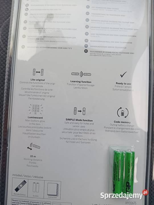 Pilot THOMSON ROC1128 do Sony