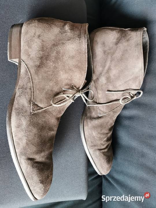 Półbuty Cuoio Genuino Skóra Naturalna Zamsz 44 skóra