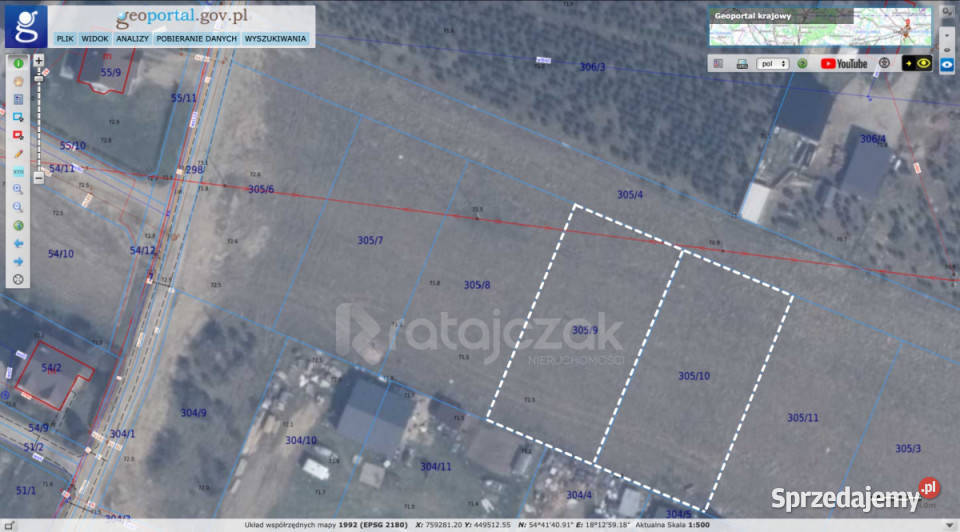 Działka 1096m2 Domatówko Słoneczna pomorskie