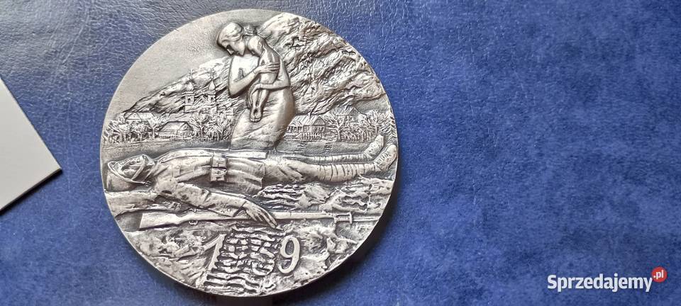Stare monety Medal 50 rocznica Wrześni Polska 40 Lesko