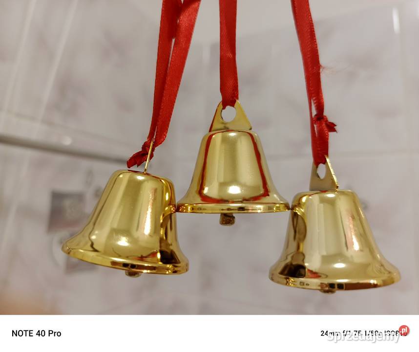 Ozdoba choinkowa złote dzwoneczki Łódź