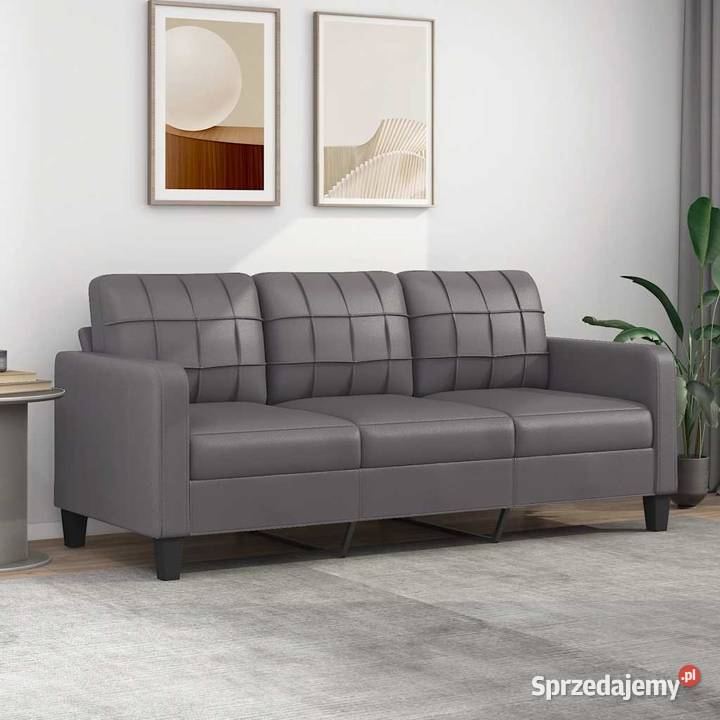 vidaXL 3osobowa sofa szara 180 sztuczna Warszawa