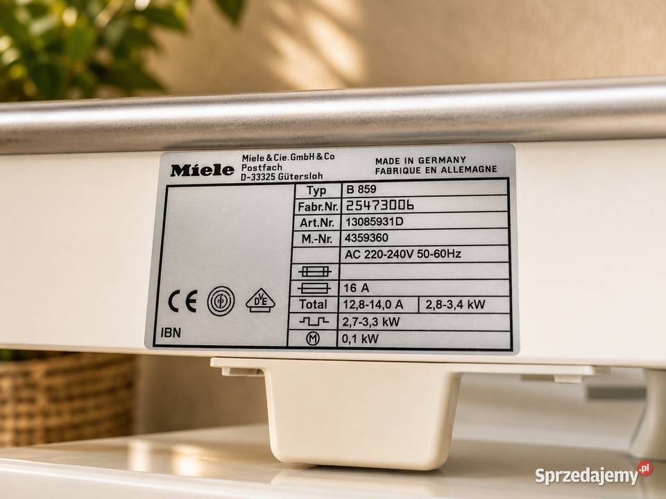 MANGIEL MIELE B859 Prasowalnica Elektryczna wolnostojące Kalety