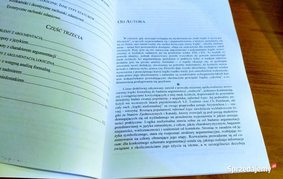 Teoretyczne problemy logiki praktycznej Wojciech Rok wydania 2008