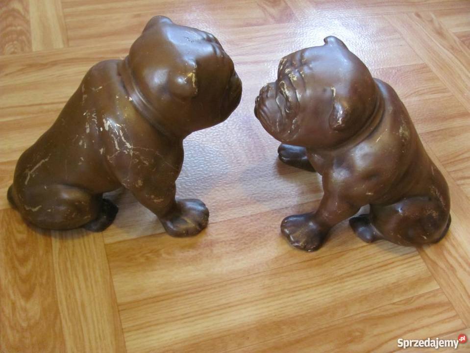 figurki buldoga 2 sztuki Dekoracje i ozdoby Zamość