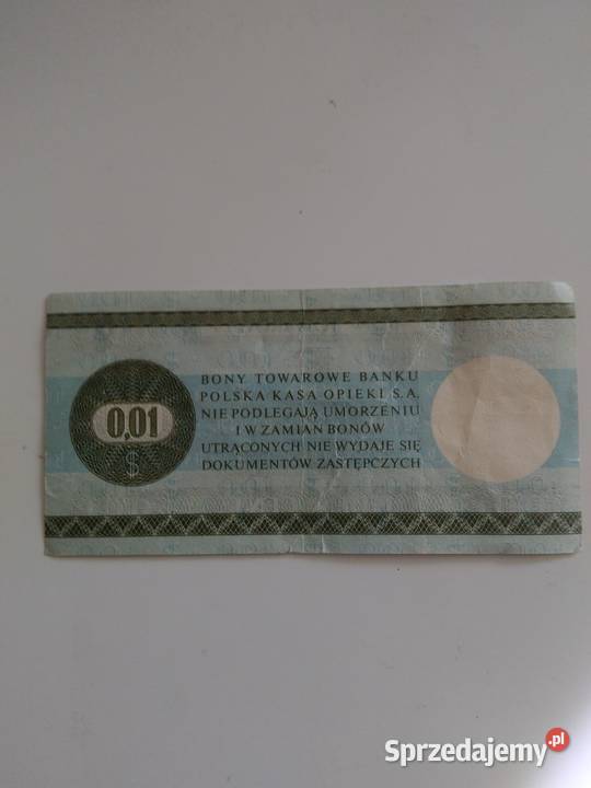 Bon Towarowy 001 cent Pozostałe Antyki, Sztuka, Kolekcje Bytom