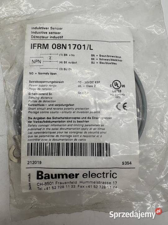 Baumer IFRM 08N1701L Czujnik indukcyjny Pozostałe Warszawa