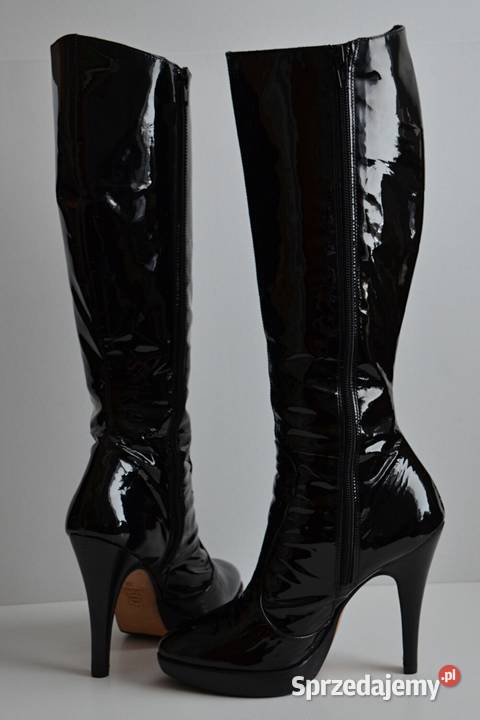 KUSZĄCA SZPILKA lakierowana NATURALNA skóra