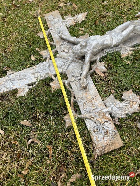 stary żeliwny krzyż z Jezusem 14080 dolnośląskie Bystrzyca Kłodzka sprzedam