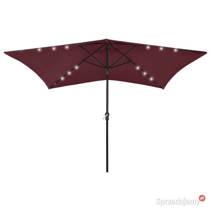 Parasol ogrodowy z LED i stalowym słupkiem Warszawa
