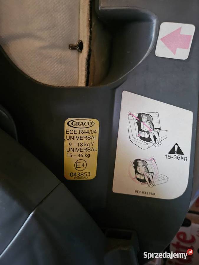 Fotelik samochodowy Graco 9 - 36 kg sprzedam