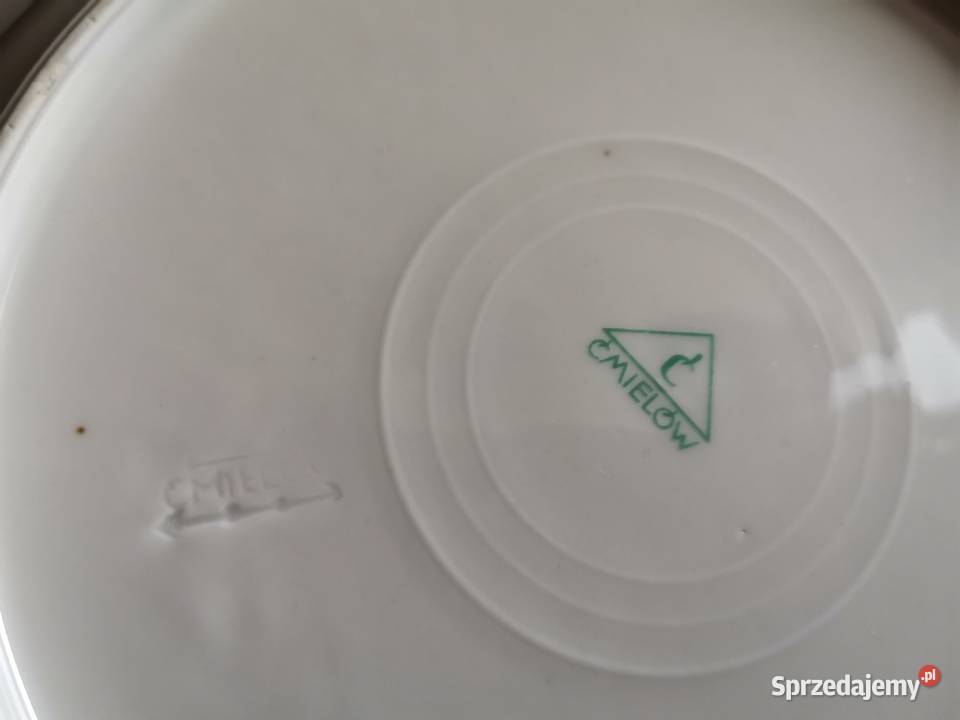 Stary przedwojenny duży głęboki talerz porcelana