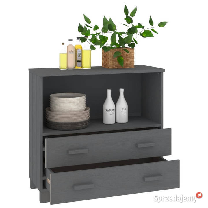 Szafka HAMAR ciemnoszara 85x35x80 drewno sosnowe Warszawa sprzedam