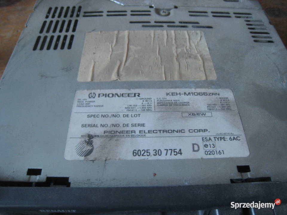 Radio oryginalne Renault 1 DIN Espace III małopolskie Kraków