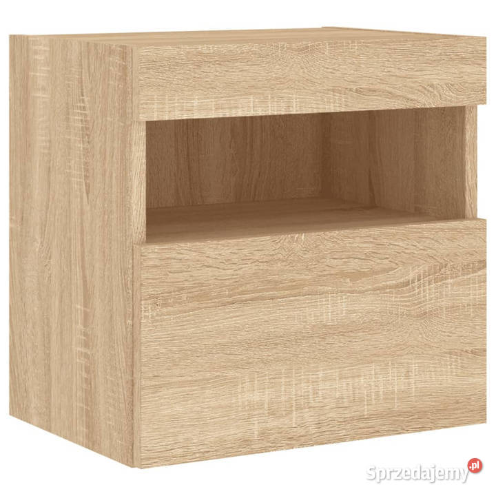 Ścienna szafka TV z LED dąb sonoma 40x30x40 Warszawa