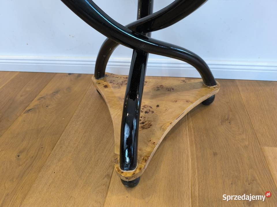 Piękna unikalna konsolka stolik intarsjowana na Łódź