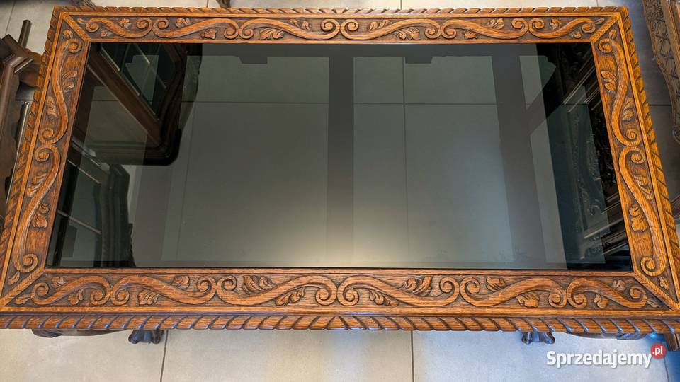 Wspaniałydębowy stolik na lwich łapach sklep Dąbrowa Górnicza sprzedam